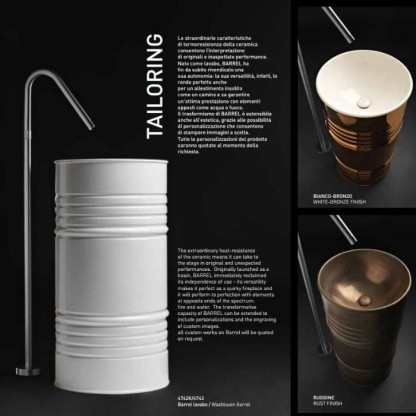 Kerasan Artwork Смеситель напольный с прогрессивным картриджем, подключение 3/8, нерж сталь сатинированная