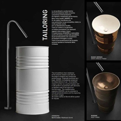 Kerasan Artwork Смеситель напольный с прогрессивным картриджем, подключение 3/8, нерж сталь сатинированная