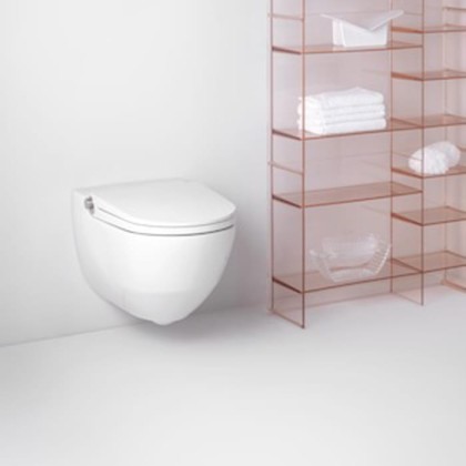 Laufen Cleanet Riva Унитаз-биде подвесной 60х39.5х40.5см, безободковый, с пультом управления, с сиденьем, c покрытием LCC , цвет: белый