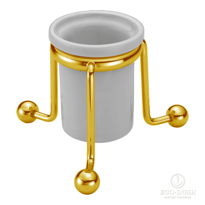 CISAL Arcana Стакан настольный керамический, цвет: белый/золото