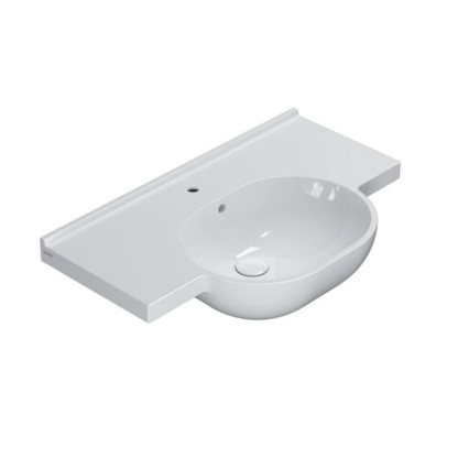 Globo Mode Раковина 80х49 см, 1 отв., подвесная/на столешницу, цвет: белый