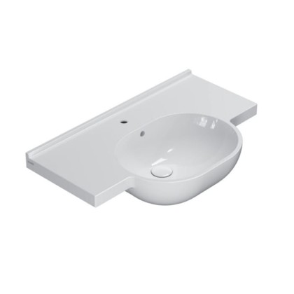 Globo Mode Раковина 80х49 см, 1 отв., подвесная/на столешницу, цвет: белый