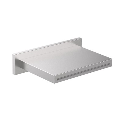 Almar Waterfall Излив из стены, каскадный, 20х14см, цвет: полированная сталь
