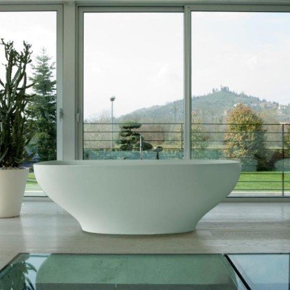 Globo Genesis Ванна отдельностоящая180х84х60см. Цвет- белый глянец