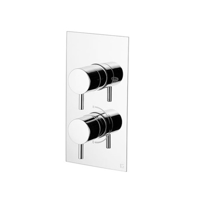 GATTONI FLAT Termostatici смеситель для душа 2 рычага на 2 выхода, цвет хром