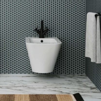 Azzurra Build Биде подвесное 55х36х32 см. с 1 отв. под смеситель , цвет: белый