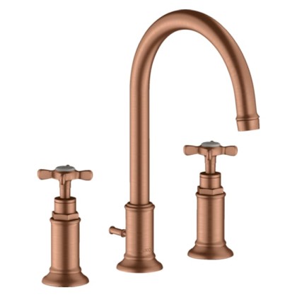 Axor Montreux Смеситель для раковины 180, на 3 отв., с донным клапаном, цвет: шлифованное красное золото