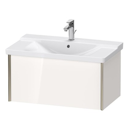 Duravit XViu Тумба подвесная 81x46.9x40.5см, с раковиной, 1 ящик, цвет: белый глянцевый/champagne matt