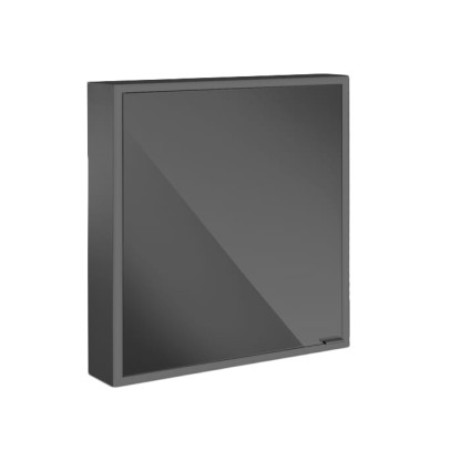 EMCO Prime Зеркальный шкаф 60x70см., с подсветкой, навесной, 1 дверь, L, 2 полки, розетка, цвет: черный