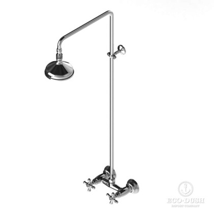 Stella Roma Душевой комплект 3283/301/314A-140: смеситель, штанга+ручной+верхний душ 140мм, цвет: хром