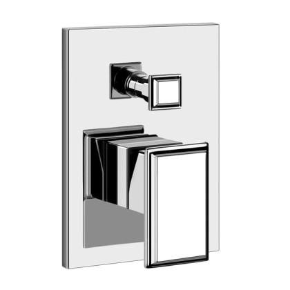 Gessi Eleganza Встраиваемый однорычажный смеситель с автоматическим переключателем ванна/душ, внешняя часть, цвет: хром