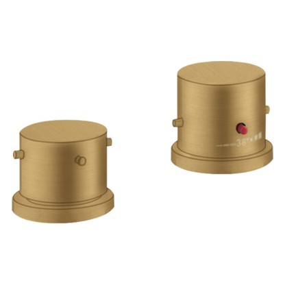 Axor Starck Смеситель на борт ванны, на 2 отв., термостатический, цвет: шлифованное золото