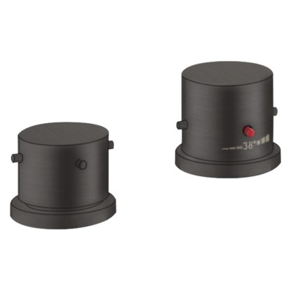 Axor Starck Смеситель на борт ванны, на 2 отв., термостатический, цвет: шлифованный черный хром