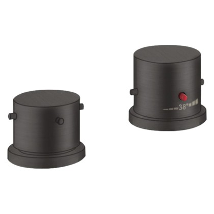 Axor Starck Смеситель на борт ванны, на 2 отв., термостатический, цвет: шлифованный черный хром