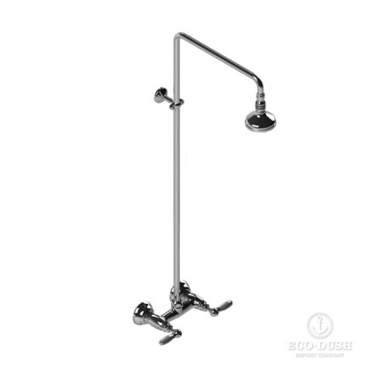 Stella Italica Leve Душевой комплект 3283/301/314A-90: смеситель, штанга+верхний душ 90мм, цвет: хром