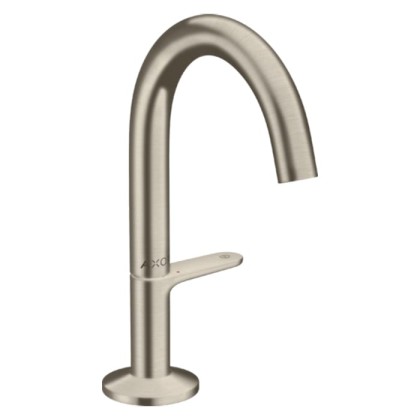 Axor One Смеситель для раковины Sel 140, на 1 отв., с донным клапаном Push-Open, цвет: шлифованный никель