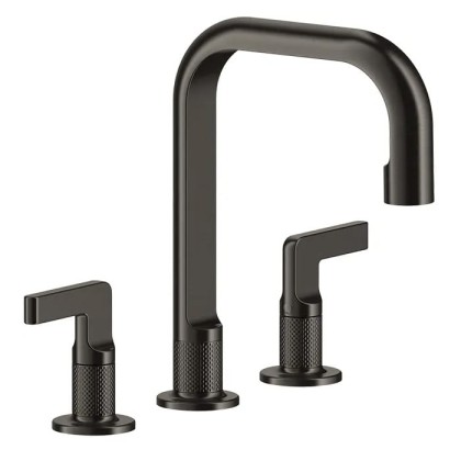 Gessi Inciso Смеситель для раковины, 3 отв., с донным клапаном, цвет: brushed black metal pvd