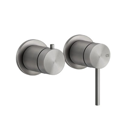 Gessi 316 Смеситель для душа, встраиваемый, с переключателем на 2 выхода, внешняя часть, цвет: Steel Brushed