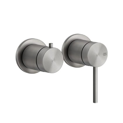 Gessi 316 Смеситель для душа, встраиваемый, с переключателем на 2 выхода, внешняя часть, цвет: Steel Brushed