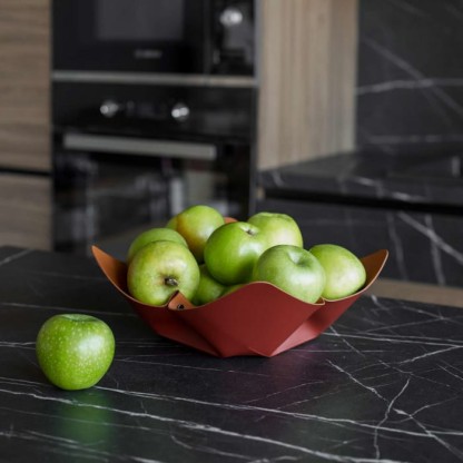 ADJ Фруктовница, D35 см., цвет: бордо/коньяк