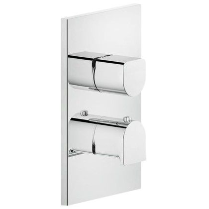 Gessi Rilievo Встраиваемый смеситель для душа, термостатический, на 2 источника, внешняя часть, цвет: хром