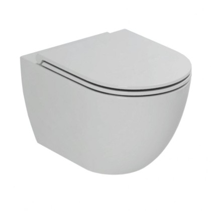 Azzurra Comoda Унитаз подвесной безободковый 51,5x36 см, c креплением, Easy Clean, 3L Water Saving, цвет: Cotton