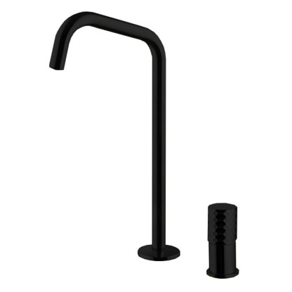 Fima Carlo Frattini Spillo Tech Смеситель для раковины, на 2 отв., с донным клапаном, цвет: черный матовый