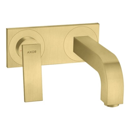 Axor Citterio Смеситель для раковины 220, встраиваемый, излив: 22см., с панелью, цвет: шлифованная медь