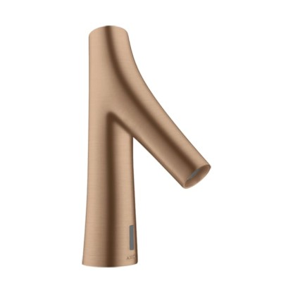 Axor Starck Organic Cмеситель для раковины, на 1 отв., электронный, без регулировки температуры, питание от батареек, цвет: шлифованное красное золото