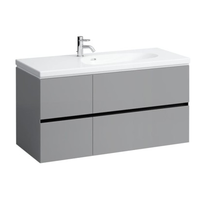 Laufen Palomba Тумба с раковиной, 158.5х49.5х59см, с 4 выдвиж. ящиками, без розетки, подвесная, покрытие LLC, цвет: серый