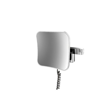 EMCO Evo Зеркало косметическое, LED, 209x209мм,  двойной,snoer,ELS, 5x кратное увеличение, подвесной, цвет: хром