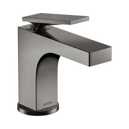 Axor Citterio Смеситель для раковины 90, на 1 отв., с донным клапаном, текстура, цвет: полированный черный хром