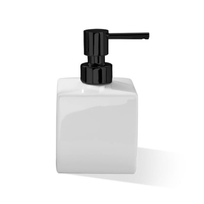 Decor Walther Universal  Дозатор для жидкого мыла, настольный, фарфор, цвет: белый/черный матовый