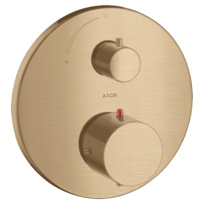 Axor Starck Смеситель для душа, встраиваемый, термостат, 1 потреб, внешняя часть, цвет: шлифованная бронза