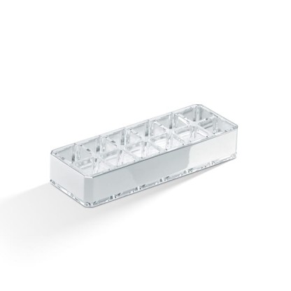 Decor Walther DW 407 Органайзер помады для губ 17.5x6.5x3см, акрил, настольный, цвет: хром