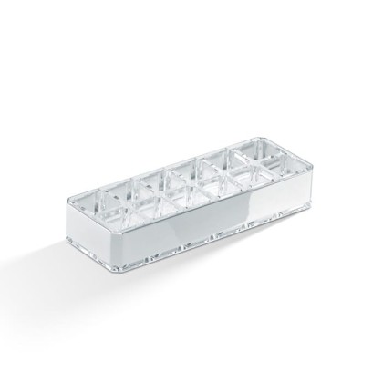 Decor Walther DW 407 Органайзер помады для губ 17.5x6.5x3см, акрил, настольный, цвет: хром