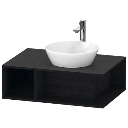 Duravit D-Neo Тумбочка подвесная компакт 80x55х26 см., раковина, 1 открытое отделение на левой стороне, цвет: Black Oak