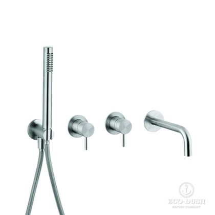 CISAL Xion Смеситель для ванны, встраиваемый, с ручным душем, цвет: нержавеющая сталь