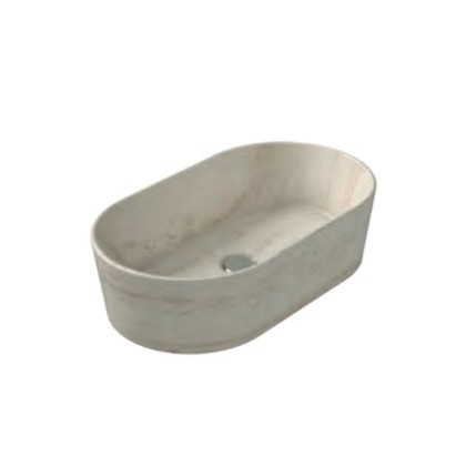 Globo Le Pietre Раковина 60х36х16 см, без отв., накладная, цвет: травертин