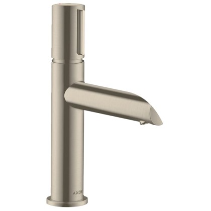 Axor Uno Смеситель для раковины 110, на 1 отв., излив 123мм, с донным клапаном, цвет: шлифованный никель