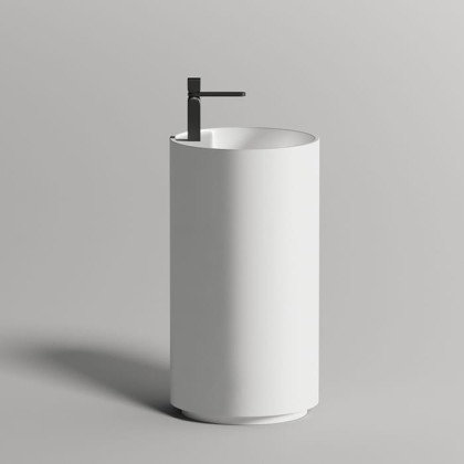 Salini Armonia Раковина напольная 47х47х87cм, донный клапан "Up&Down", сифон, S-Sense, цвет: белый глянцевый