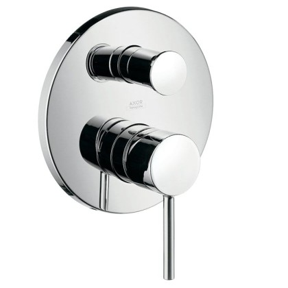 Axor Starck Классический однорычажный смеситель для ванны для скрытого монтажа со встроенной защитной комбинацией EN1717, внешняя часть, цвет: хром