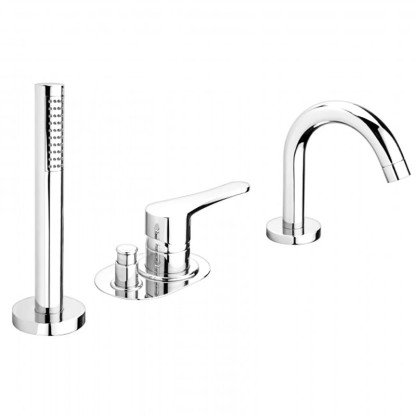 Смеситель для ванны Bongio O'Clock Green, цвет: белый матовый