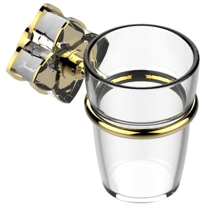 THG P?tale de cristal clair liser? dor? Стакан, подвесной, цвет: золото/прозрачный хрусталь