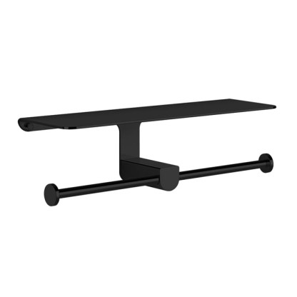 Gessi Rilievo Двойной держатель туалетной бумаги, цвет: Black XL