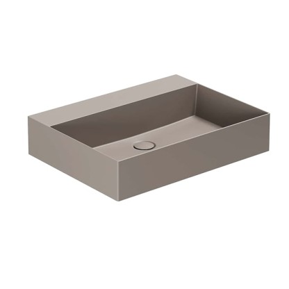 Azzurra Elegance Squared Раковина подвесная/накладная, 60x45xH12,5 см, без отв., цвет: Tortora