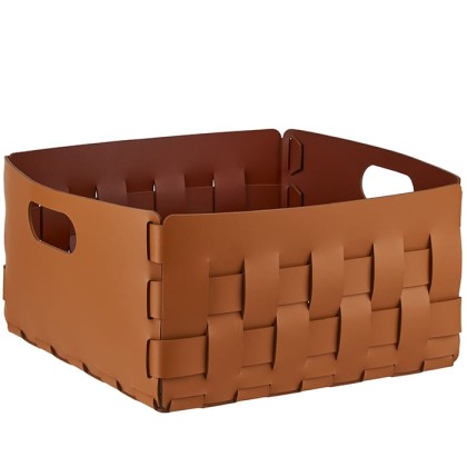 ADJ Корзинка Bottega, 35x35xH20 см., цвет: коньяк/бордо