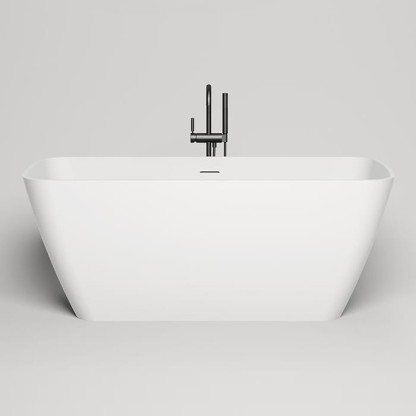 Salini Agatha Ванна отдельностоящая 180х80х66cм, донный клапан "Up&Down", сифон, слив-перелив, S-Stone, цвет: белый матовый