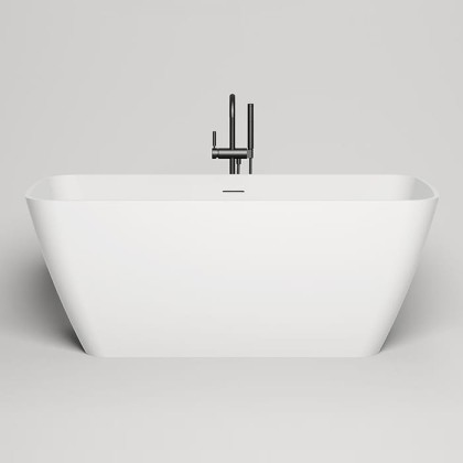 Salini Agatha Ванна отдельностоящая 180х80х66cм, донный клапан "Up&Down", сифон, слив-перелив, S-Stone, цвет: белый матовый