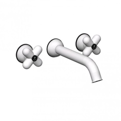 Fantini I Balocchi Смеситель для раковины, встраиваемый, на 3 отв,, излив 20см., (наружняя часть), цвет: белый матовый